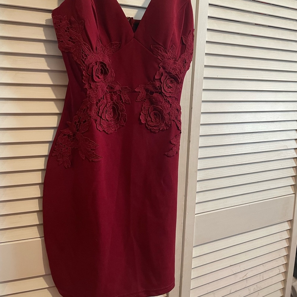 Burgundy dress